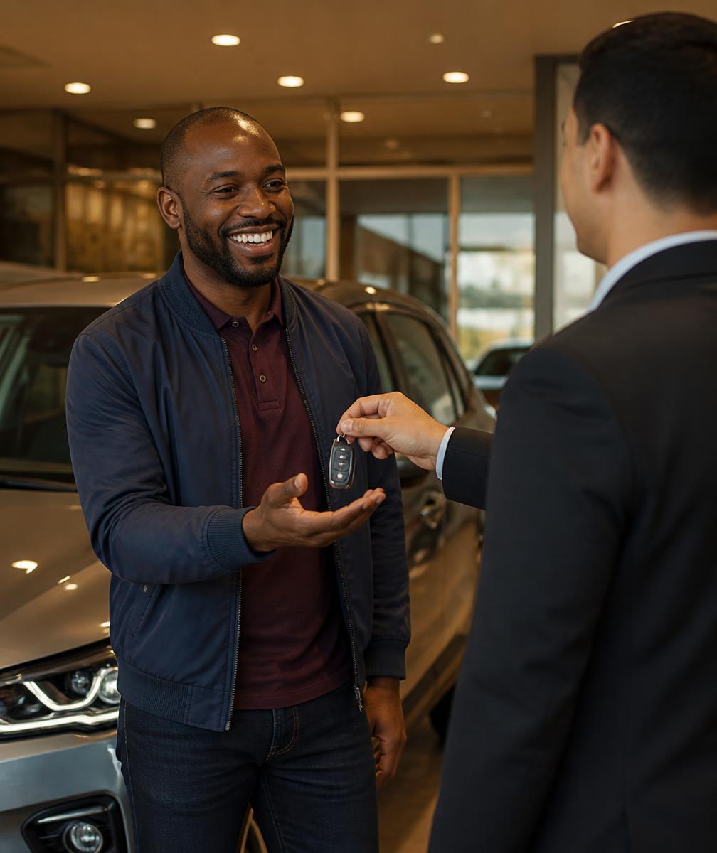 Handing over vehicle keys